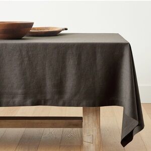 Pottery Barn Mason Linen Tablecloth Gray NWT 0007